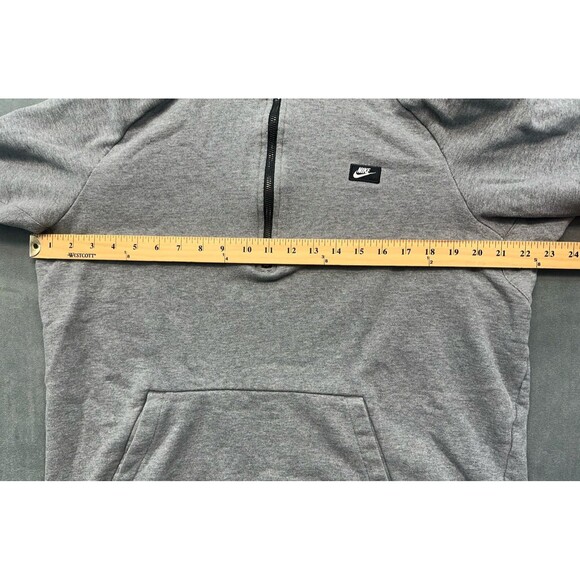 Nike Men’s XL Half Zip Hooded Pullover Sweatshirt Gray 805132-091 Red Tag - Picture 10 of 12